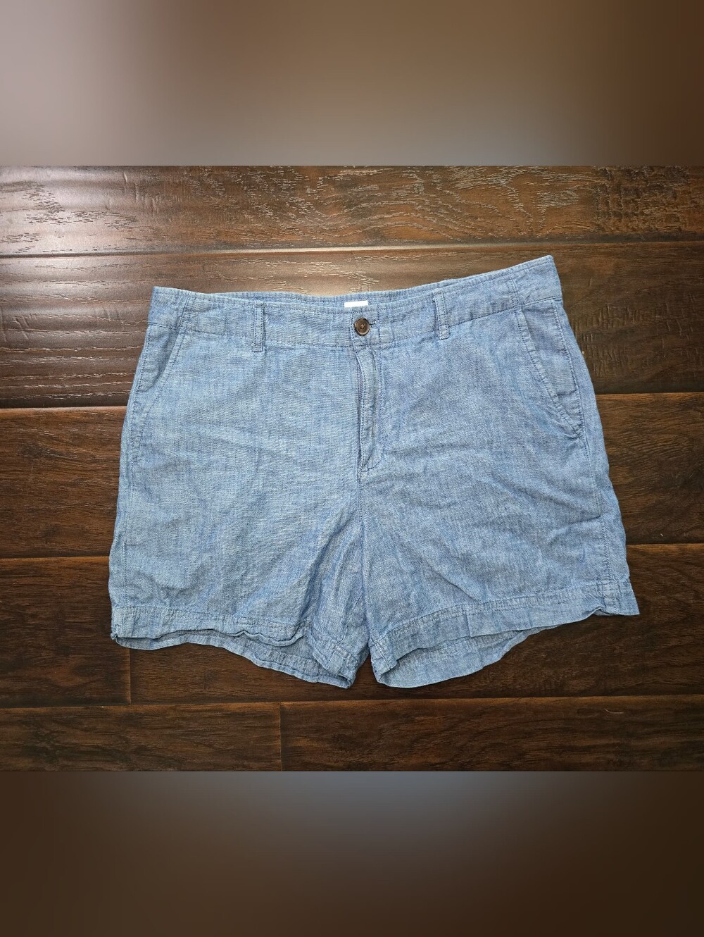Gap Womens Blue Chambray 5" Short Casual Size 12